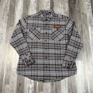 Size 2XL - Harley-Davidson Men's 120th Anniversary Plaid Shirt "GRY/BLK"